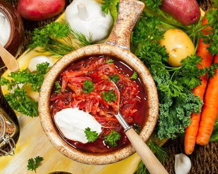 Борщ с баклажаном