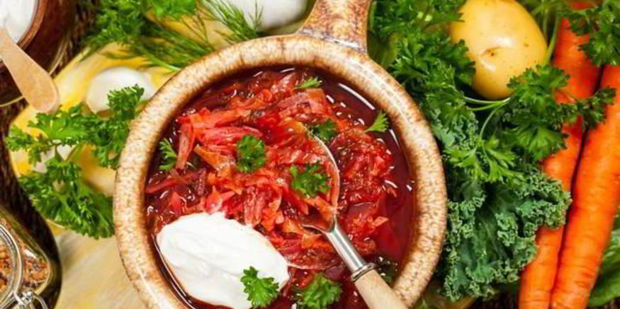 Рецепт борща с баклажаном