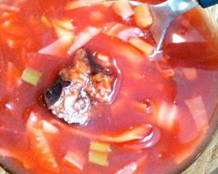 Борщ с черносливом