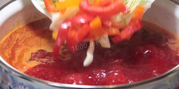 борщ с фасолью и курицей