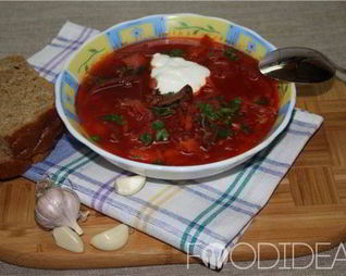 Борщ с грибами