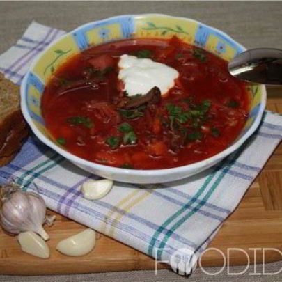 Борщ с грибами