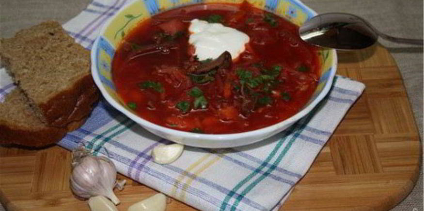 Рецепт борща с грибами