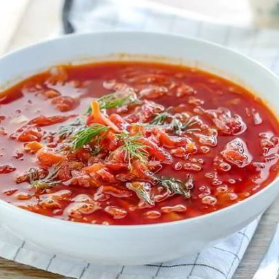 Борщ с кислой капустой и свеклой