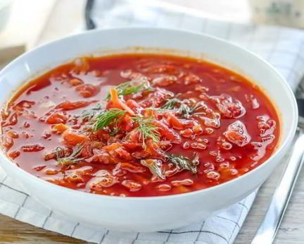 Борщ с кислой капустой и свеклой