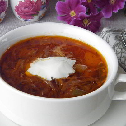 Борщ с кислой капустой