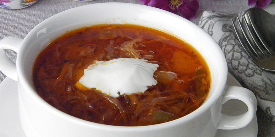 Рецепт борща с кислой капустой