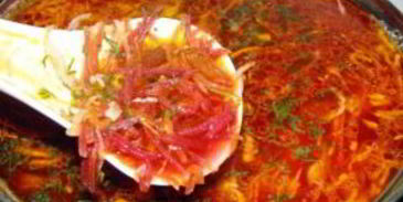 борщ с кислой капустой