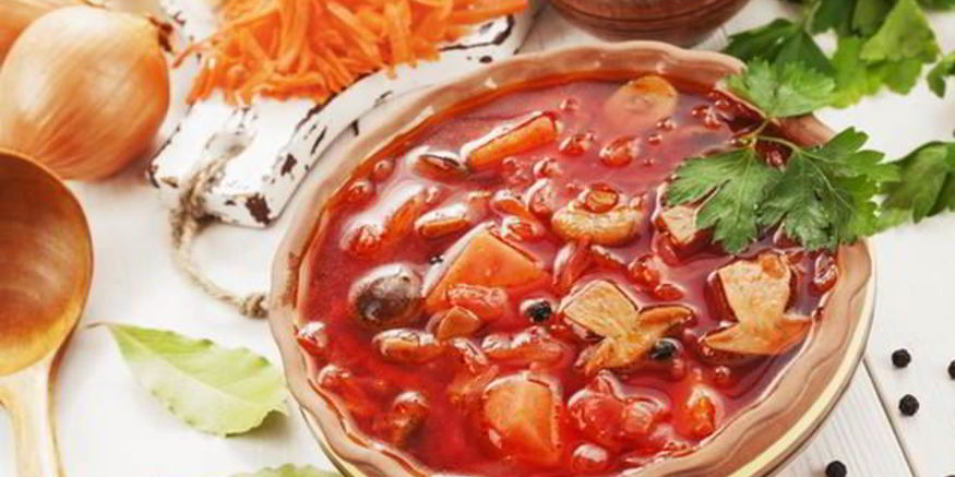 Рецепт борща с лесными грибами