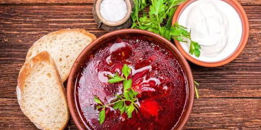 Рецепт борща с семечками