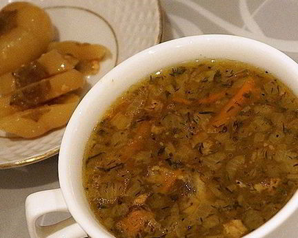 Борщ с тушенкой и гречкой