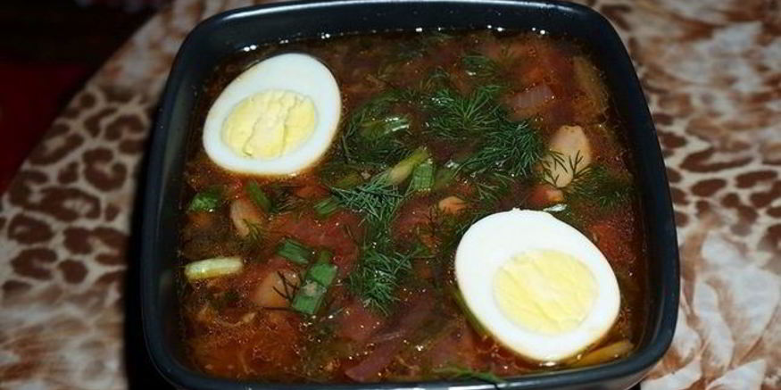 Рецепт борща со щавелем и свеклой