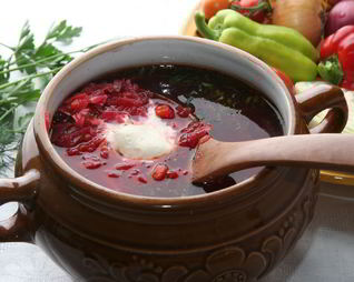 Борщ со свекольным квасом