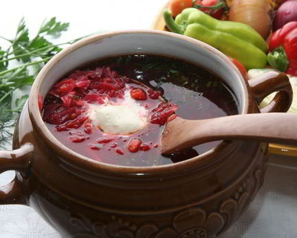 Борщ со свекольным квасом