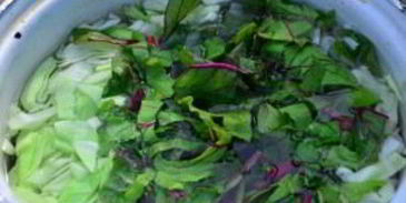 борщ в казане на костре