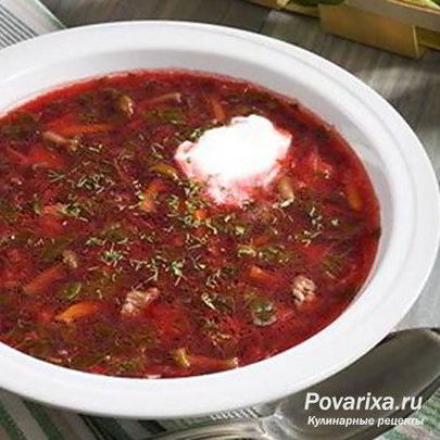 Борщ зеленый со щавелем