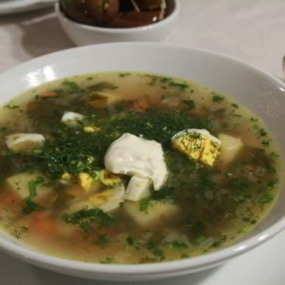 Борщ зеленый украинский