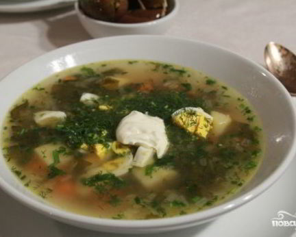 Борщ зеленый украинский