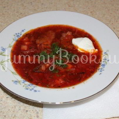 Домашний борщ с говядиной