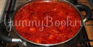 домашний борщ с говядиной