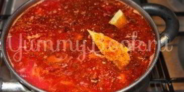 домашний борщ с говядиной