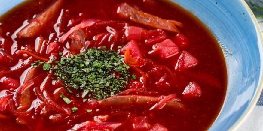 Рецепт холодного борща с говядиной