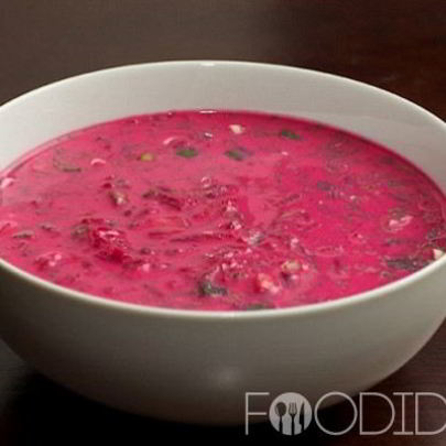 Холодный борщ с маринованной свеклой