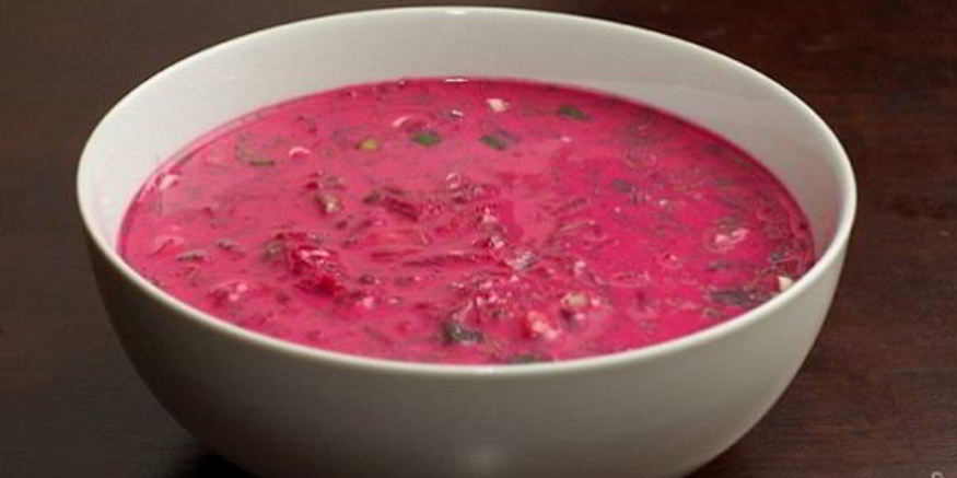 Рецепт холодного борща с маринованной свеклой