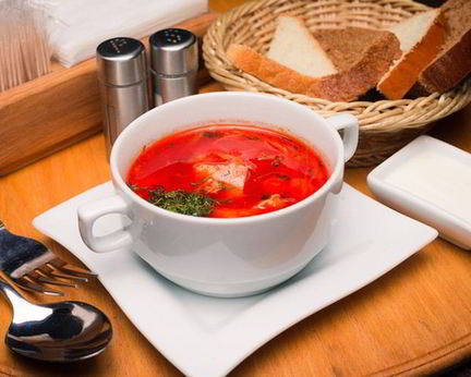 Холодный рыбный борщ