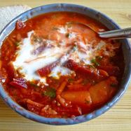 Рецепт Классического борща со свеклой и свиными ребрышками