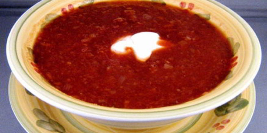 Рецепт красного борща с курицей