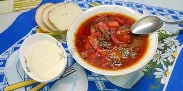 красный борщ со щавелем без капусты в мультиварке