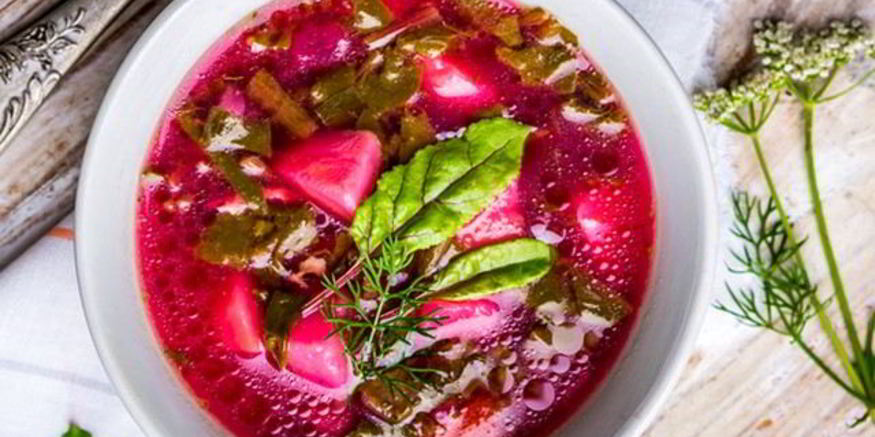 Рецепт летнего борща из молодой свеклы