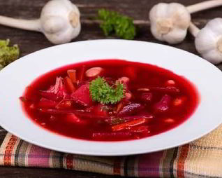 Пикантный борщ с фасолью