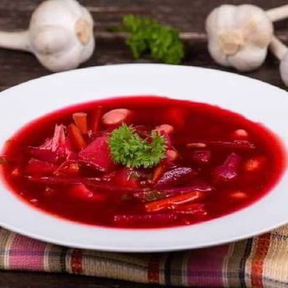 Пикантный борщ с фасолью