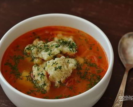 Полтавский борщ с галушками