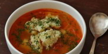 полтавский борщ с галушками