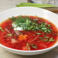 Рецепт Постного борща с фасолью