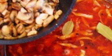 постный борщ с фасолью