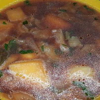 Постный борщ с нутом