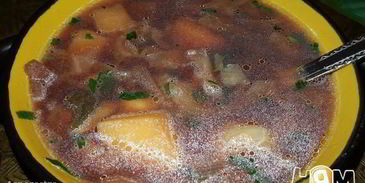 постный борщ с нутом