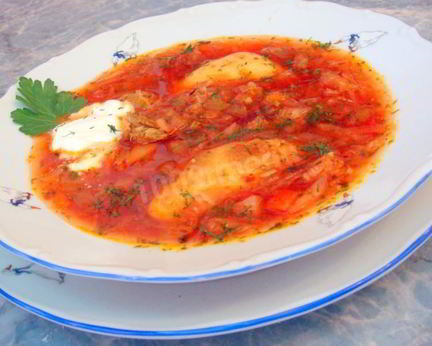 Украинский борщ с ушками