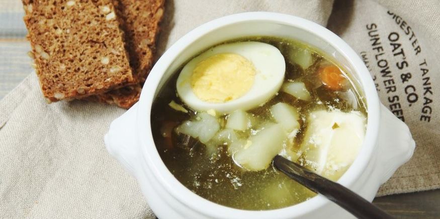 Рецепт зеленого борща из щавеля