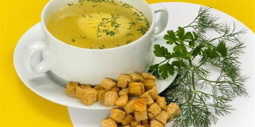 Рецепт бульона с гренками
