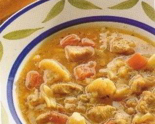 Бульон с курицей и макаронами