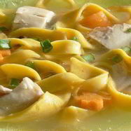 Рецепт Домашней лапши из тыквы на курином бульоне