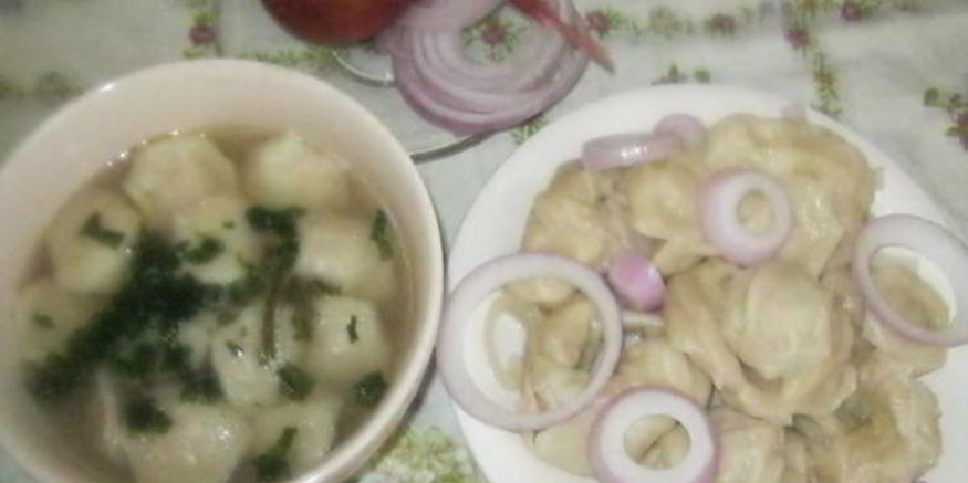 Рецепт крэплаха — домашних пельменей в бульоне