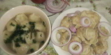 крэплах — домашние пельмени в бульоне