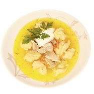 Рецепт Куриного бульона с манными клецками