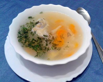 Куриный бульон с вермишелью